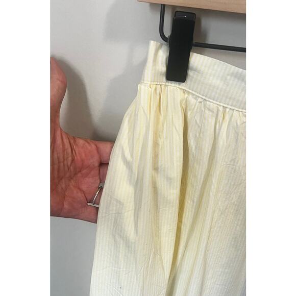 NWT Aerie Puff Sleeve Top w/Matching Essential Full Skirt in Yellow Stripes sz M - Picture 9 of 11